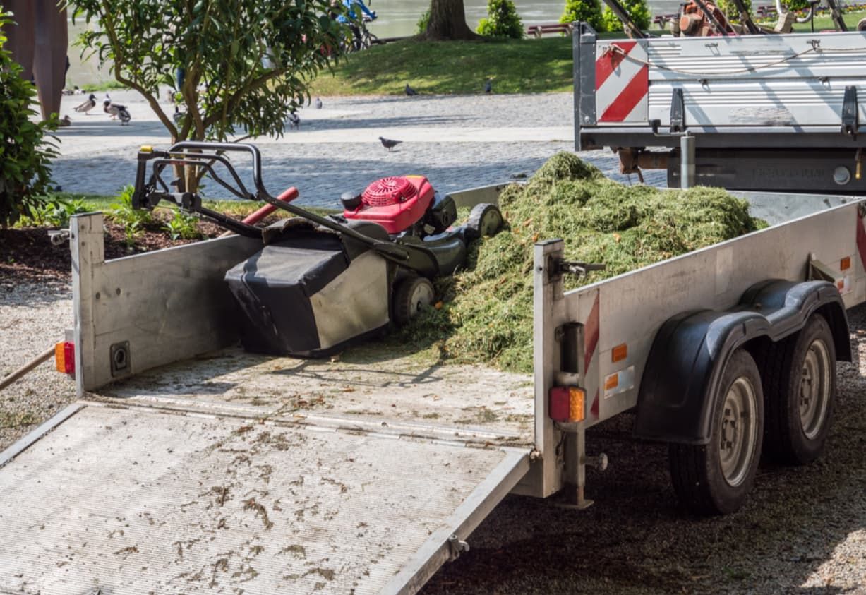 Green waste in trailer